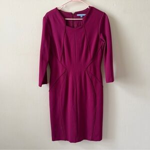 ANTONIO MELANI Fuchsia three-quarter Sleeve Dress Women’s Sz 8 career dress